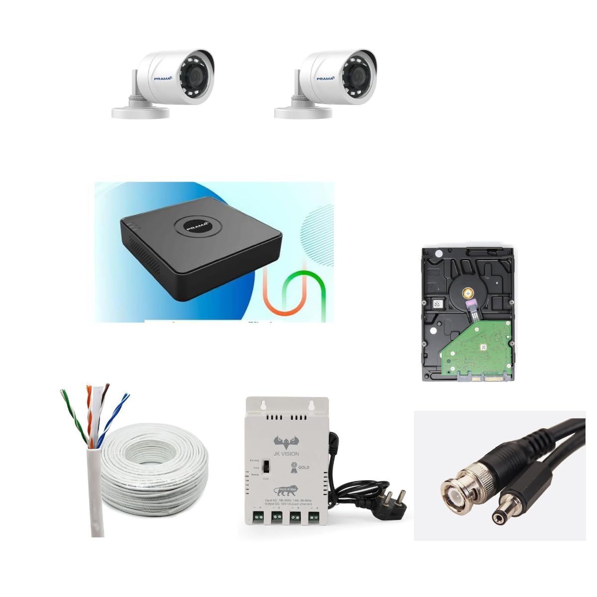 4 Channel DVR + 2 Outdoor Cameras